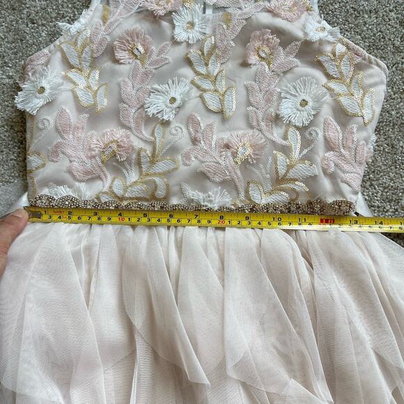 Rare Editions Lace Sequins Tulle Formal Dress Dance Bridal Flower Girl Gown 16 - Picture 11 of 15